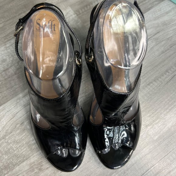 Sofft Patent Leather Back Slingback Cutout Sandals Pumps 9 1/2 - Picture 4 of 10